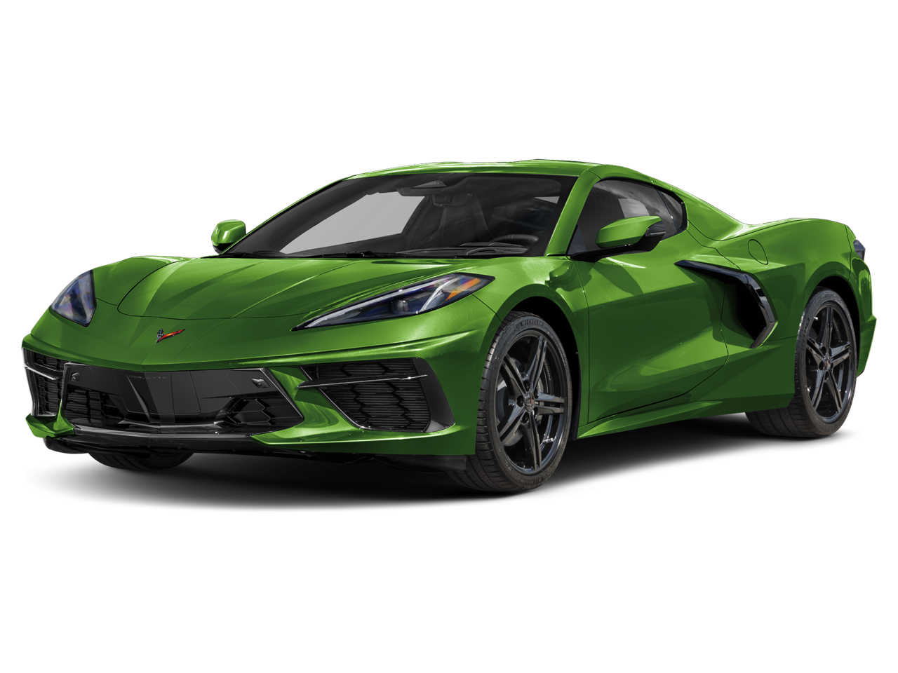 2027 Chevrolet Corvette Stingray 1LT in Torch Red — front three-quarter view