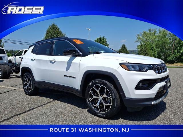2024 Jeep Compass Limited 4x4 in Bright White Clearcoat — front three-quarter view