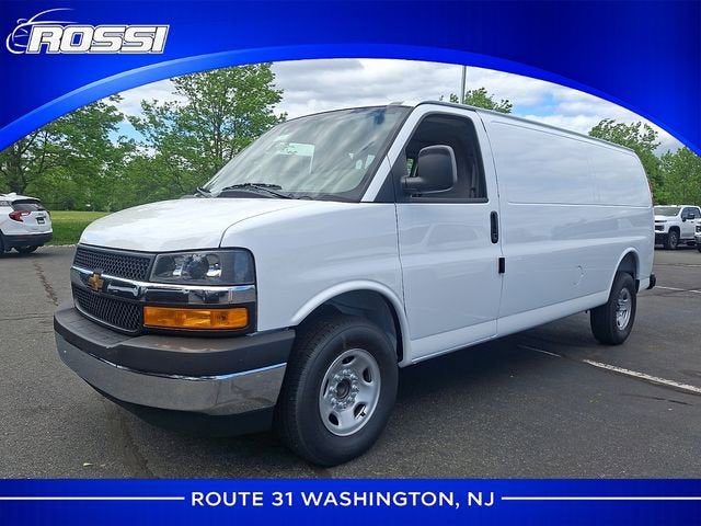 2026 Chevrolet Express Cargo WT in Summit White — front three-quarter view