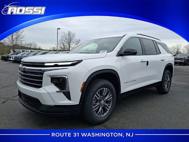 2026 Chevrolet Traverse LT in Summit White — front three-quarter view