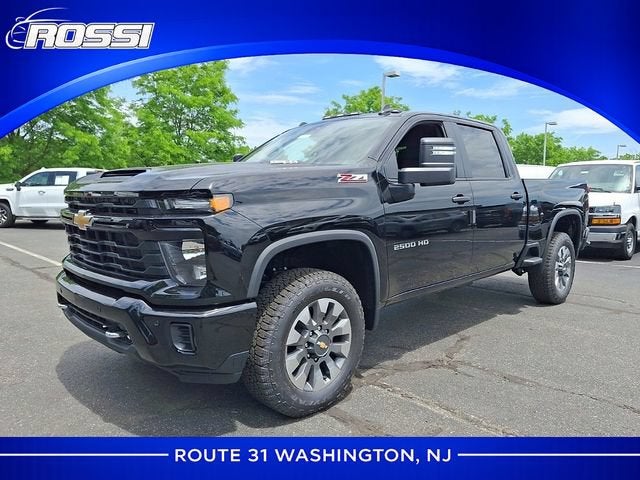 2026 Chevrolet Silverado 2500 HD Custom in Black — front three-quarter view