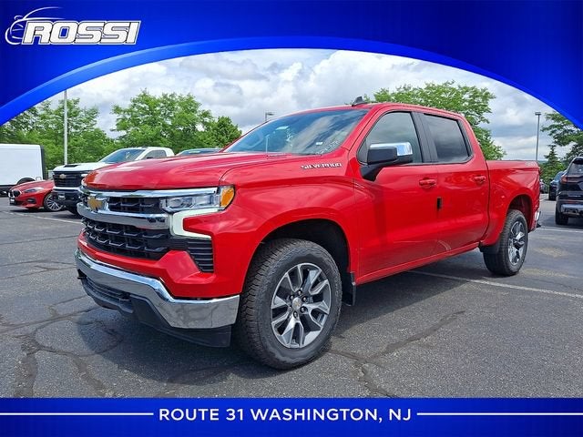 2026 Chevrolet Silverado 1500 LT (2FL) in Red Hot — front three-quarter view