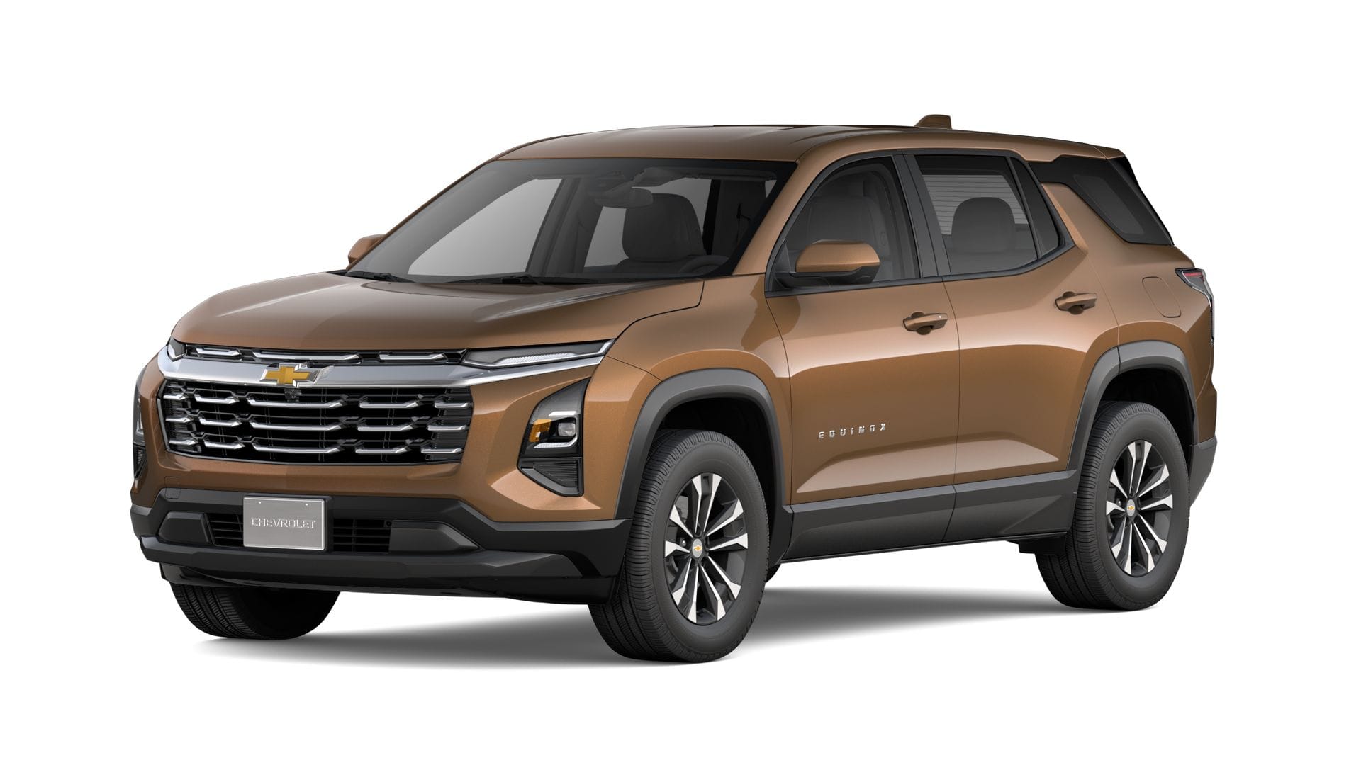 2027 Chevrolet Equinox LT in Autumn Harvest Metallic — front three-quarter view