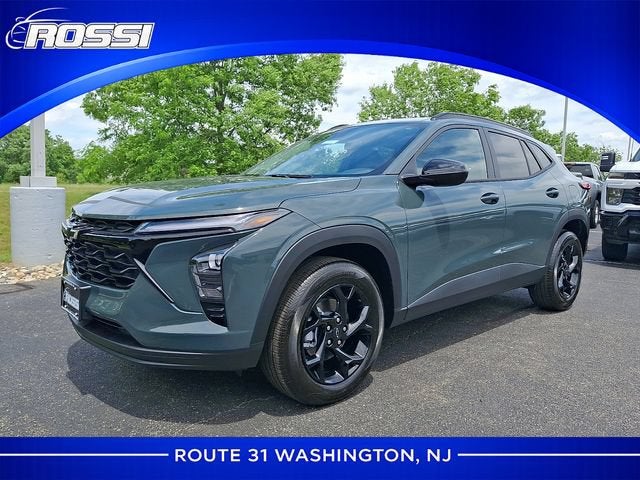 2026 Chevrolet Trax LT in Cypress Gray — front three-quarter view