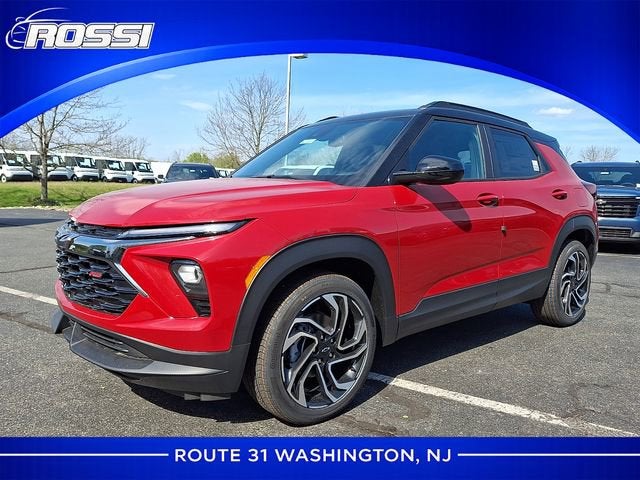 2026 Chevrolet Trailblazer RS in Apex Red — front three-quarter view